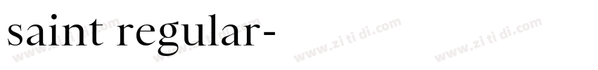 saint regular字体转换